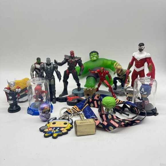 Disney Action Figure Large Toy Lot Bundle Thor Hulk Iron Man Spiderman Groot - Picture 1 of 5